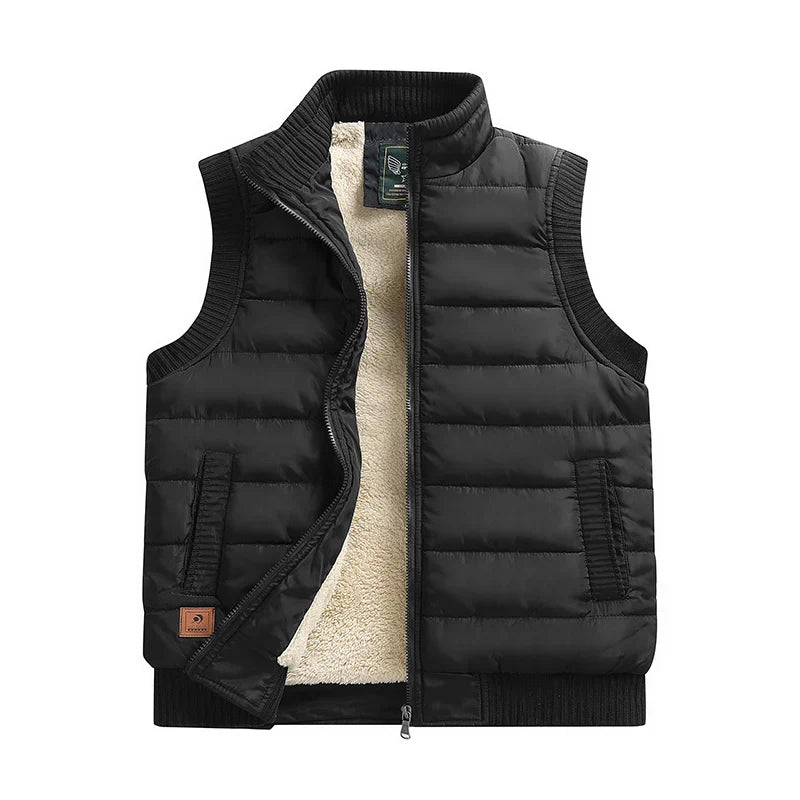 Quilted Lamb Velvet Puffer Vest – slim silhouette, stylish warmth for winter days