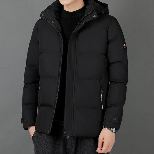 Classic Men’s Hooded City Jacket – padded cotton design for cold-weather comfort