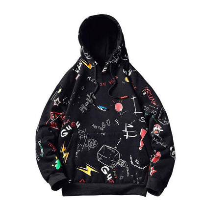 Relaxed Oversized Men’s Graphic Hoodie – soft cotton with bold front print