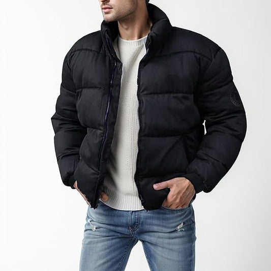 Hip-Length Boxy Puffer Jacket – insulating and stylish for winter wear