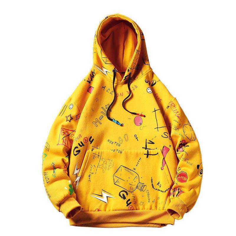 Relaxed Oversized Men’s Graphic Hoodie – soft cotton with bold front print