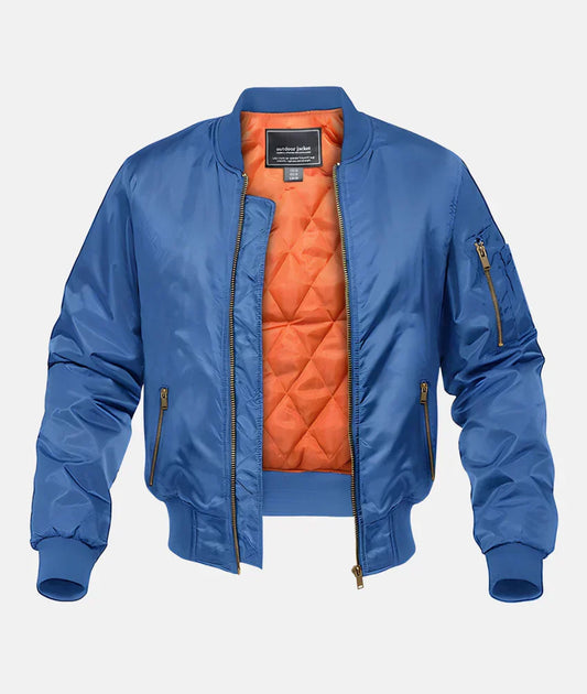 Pilot-Style Bomber Jacket – waterproof nylon, winter-ready outerwear