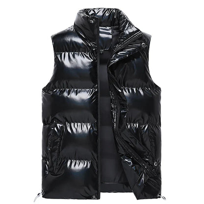 Polished Men’s Duck Down Vest – quilted texture, premium warmth for the season